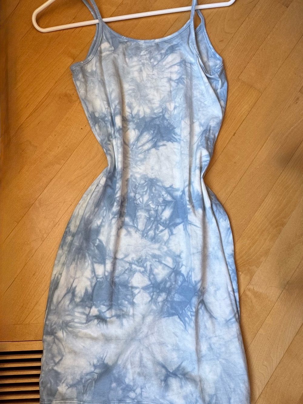 Women's Light Blue Tie-Dye Bodycon Dress